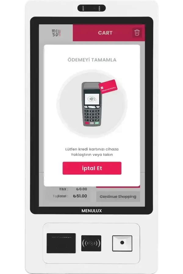 Menulux Self-Order Sistemi - iDisplay satışlar ekranı